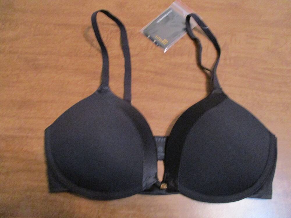 UNDEROUTFIT THE NO GAP SATIN UNDERWIRE BRA 88025 BLACK S
